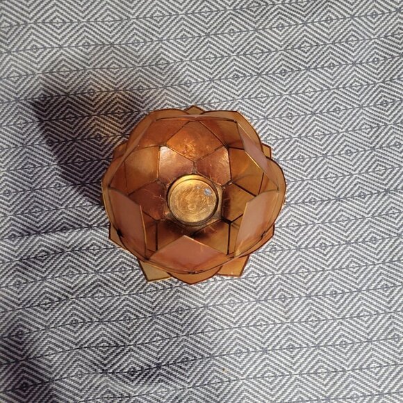 Zodax Smoke Brown Capiz Lotus Tea Light Candle Holder - Picture 10 of 13